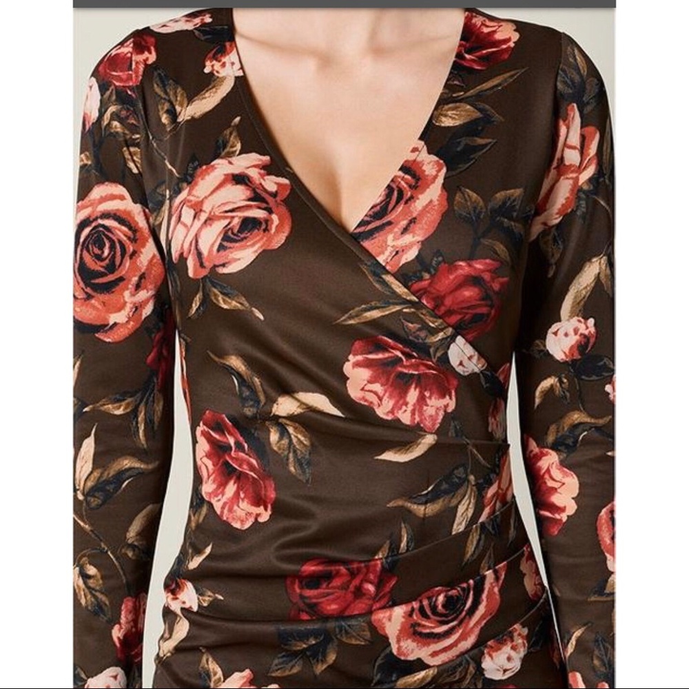 Venus Olive Floral Dress 💋🌹 - Picture 3 of 5
